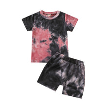 Load image into Gallery viewer, Tie-Dye Short-Sleeved T-Shirt with Short - Little JQube
