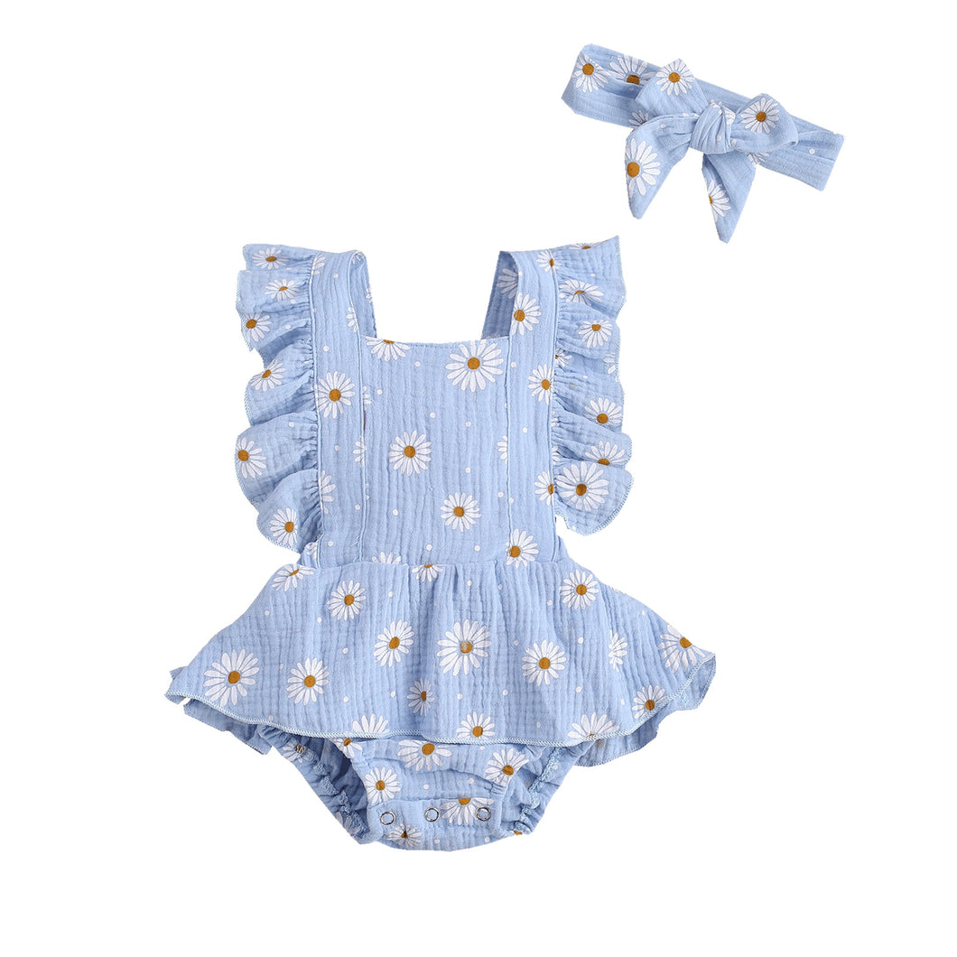 Daisy Ruffled Romper - Little JQube