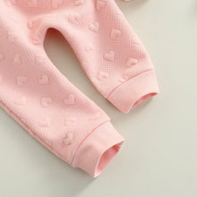 Load image into Gallery viewer, Little Hearts Ruffle Tops and Bowknot Pant - Little JQube
