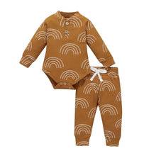 Load image into Gallery viewer, Ribbed Sun Print Long Sleeve Clothing Set - Little JQube
