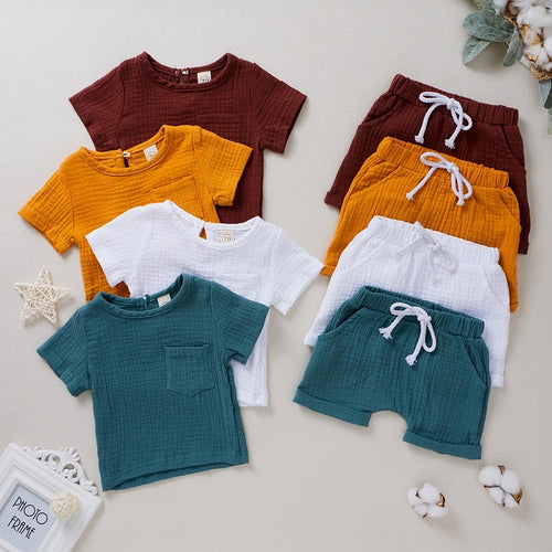 Organic Cotton Short Sleeve Tops and Shorts - Little JQube