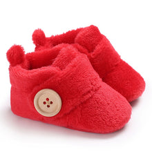 Load image into Gallery viewer, BABY SHOE WITH BUTTON DESIGN VELCRO - Little JQube
