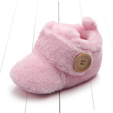 Load image into Gallery viewer, BABY SHOE WITH BUTTON DESIGN VELCRO - Little JQube
