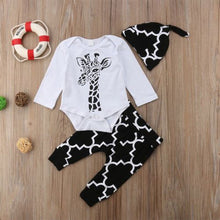 Load image into Gallery viewer, Giraffe Print Outfit Set - Little JQube
