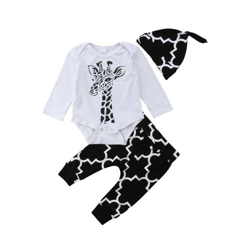 Giraffe Print Outfit Set - Little JQube