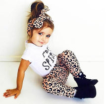 Load image into Gallery viewer, Free Spirit Top and Leopard Print Pant Set - Little JQube
