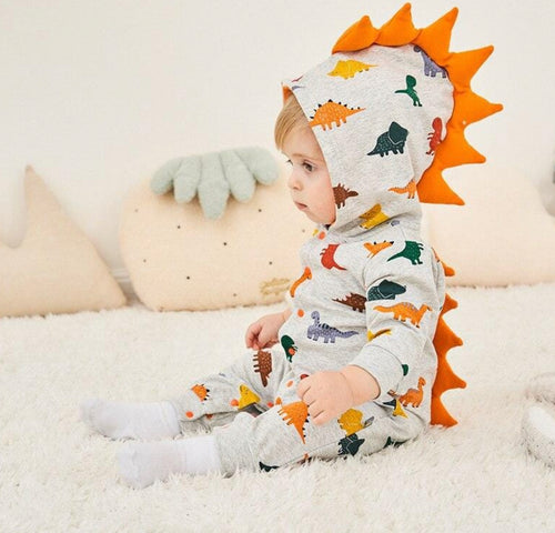 Dinosaur Design Print Romper - Little JQube