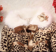 Load image into Gallery viewer, Girls Faux Fur Leopard Print Coat - Little JQube
