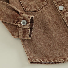 Load image into Gallery viewer, Brown Denim Jean Jacket - Little JQube
