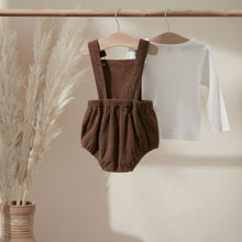 Load image into Gallery viewer, Baby Ribbed Top and Suspender Romper - Little JQube
