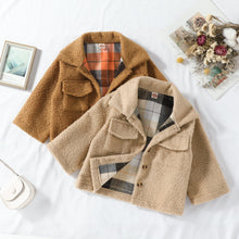 Load image into Gallery viewer, Fur Plaid Double-sided Coat - Little JQube
