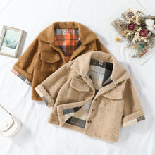 Load image into Gallery viewer, Fur Plaid Double-sided Coat - Little JQube
