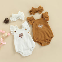 Load image into Gallery viewer, Sun Print Ruffle Romper with Hair Bow - Little JQube
