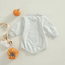 Load image into Gallery viewer, Pumpkin Print Sweatshirt Romper - Little JQube
