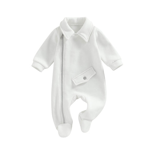 Baby Long Sleeve Zipper Jumpsuit - Little JQube