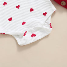 Load image into Gallery viewer, Heart Pattern Romper with Suspender Skirt - Little JQube
