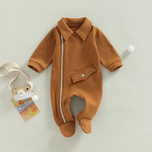 Load image into Gallery viewer, Baby Long Sleeve Zipper Jumpsuit - Little JQube
