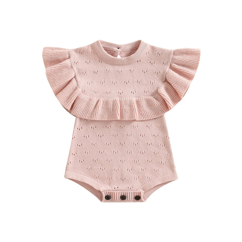 Baby Girl Ruffle Knit Romper - Little JQube