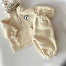 Load image into Gallery viewer, Two Piece Fleece High Neck Tracksuit - Little JQube
