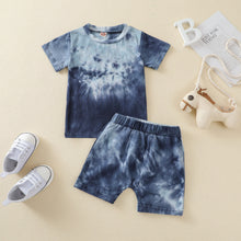 Load image into Gallery viewer, Tie-Dye Short-Sleeved T-Shirt with Short - Little JQube
