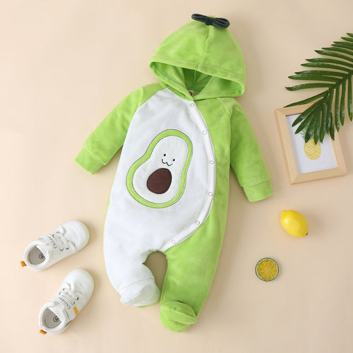 Avocado Embroidery Baby Romper - Little JQube