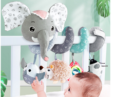 Load image into Gallery viewer, Plush Animal Hanging Rattle - Little JQube
