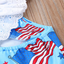 Load image into Gallery viewer, Summer Sleeveless Firework Flag Dress - Little JQube
