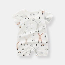 Load image into Gallery viewer, Bamboo Fiber Short Sleeve Romper - Little JQube
