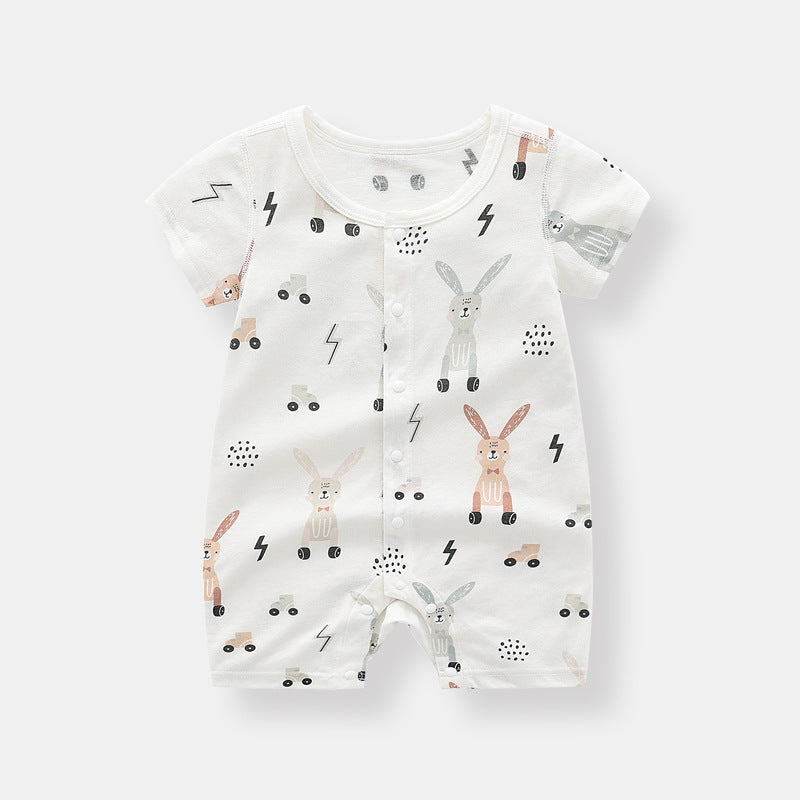 Bamboo Fiber Short Sleeve Romper - Little JQube