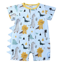 Load image into Gallery viewer, Short Sleeve Dinosaur Romper - Little JQube
