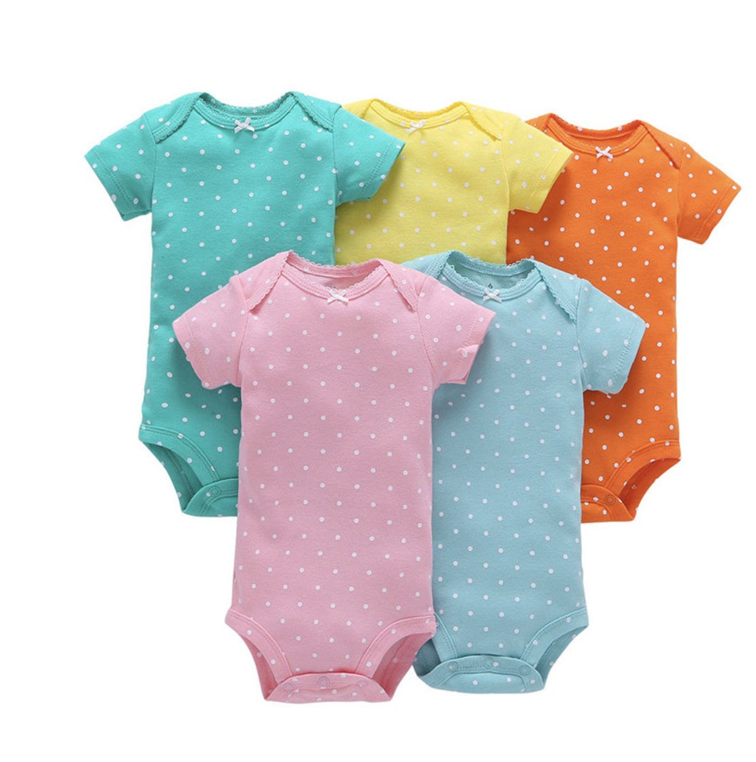 Girls 5 Pcs Onesie Sets - Little JQube