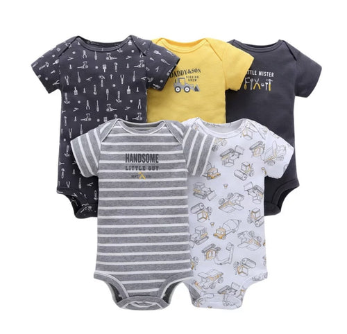 Boys 5 pcs Onesie Sets - Little JQube