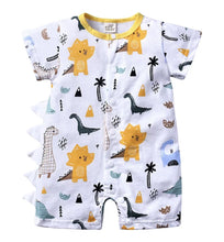 Load image into Gallery viewer, Short Sleeve Dinosaur Romper - Little JQube
