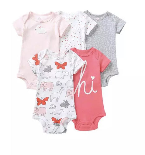 Girls 5 Pcs Onesie Sets - Little JQube