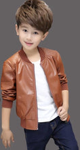 Load image into Gallery viewer, Boys&#39; Fashion Leather Jacket - Little JQube
