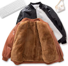 Load image into Gallery viewer, Boys&#39; Fashion Leather Jacket - Little JQube
