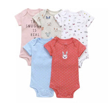 Load image into Gallery viewer, Girls 5 Pcs Onesie Sets - Little JQube
