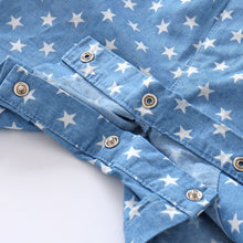 Load image into Gallery viewer, Anchor Pattern Bow Tie Shirt and Stars Print Suspender Shorts Set - Little JQube
