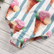 Load image into Gallery viewer, Ice-cream Cone Print Swimsuit - Little JQube
