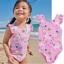 Load image into Gallery viewer, Unicorn and Cloud Print Swimsuit - Little JQube
